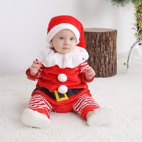 Kid's Clothing one piece baby clothes boys and girls baby with hood Christmas children's clothing
