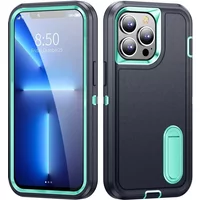 PKCASE Heavy Armor Shockproof Case iPhone 16 15 14 13 12 11 Pro Max PLUS Metal Bracket Phone Cover iPhone Hard shell