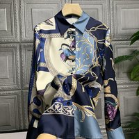 Women's Street Shooting Printed Silk Shirt 2022 New Shirt