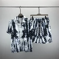 2 Summer Fashion Mens Tracksuits Hawaii Beach Pants Set Designer Shirts Printing Leisure Shirt Man Slim Fit The Board Of