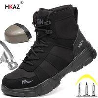 Indestructible Work Safety Outdoor Military Anti-smash Anti-puncture Industrial Shoes Men Desert Boots