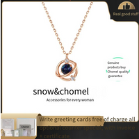 SNOW&HOMEL necklace women's summer pure silver planet pendant light luxury niche high-end design Valentine's Day gift