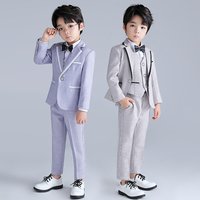 Mother & Kids 2024 Children's suits autumn and winter new handsome Korean version boy's small suit baby stage catwalk photography performance dress