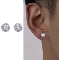 High End Full Dia For Men, Fashionable And Versatile, American Cool Style, Niche, Light Design, Men's Earrings Trend