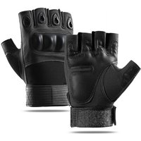 Tactical Gloves Half Finger Protective Gloves Male Outdoor Sports Wolf Warrior Tactical Training Military Fans Anti-slip Wear-resistant Fitness Riding
