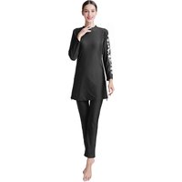 Clothing Conservative swimwear printed swimsuit beachwear three piece suit