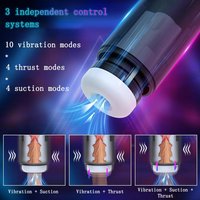 Alien Aircraft Cup Telescopic Vibration Sucking Pronunciation Electric Male Masturbator Penis Exerciser Sex Toys