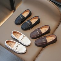 s Clothing 2024 Spring Leather Shoes Slip On Single Shoes Soft Sole Middle Large Student Tods Shoes