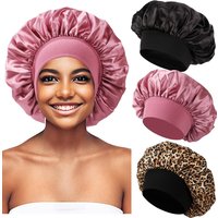 solid color wide brim elastic adult sleeping cap men and women fashion hair care beauty shower cap satin chemotherapy cap