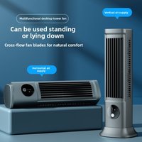 New Cross-border Desktop USB Rechargeable Bladeless Tower Fan, Portable For Desktop, Office, And Home Use, Small
