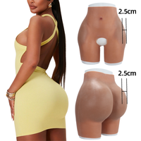 Silicone Butt Enhancement Women Open Crotch Pants Artificial Hip Shaper Padded Cosplay African Woman Plus Size Wear 999