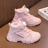 Hot Children Winter Casual Kids Snow Boots Veet and Thickening Warm Girls Boys Boot Wear-resistant Anti-slip Shoes