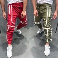 Sports Pants Night Running Reflective Small Feet Trendy Pants Fitness Sports Basketball Pants One piece Replacement