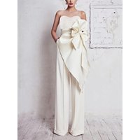 clothing foreign trade clothing Amazon cross border chest wrap belt lotus slim fit jumpsuit model