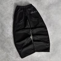 Men's Retro Streetwear Jogger Pants – High Waist Elastic Straight Leg Sweatpants For Casual & Hip-Hop Style (Multiple Colors)