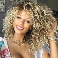 new African wig short curly wig small curly explosion head chemical fiber headgear