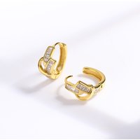 Women’s Jewelry Fashion Simple High End Diamond Knotted Earrings Temperament Versatile Ear Buckle Earrings