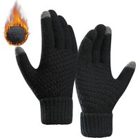 Finger Winter Autumn Warm Thick Men Women Unisex Knitted Full Solid Fashion Thicken Mittens Sport Outdoor