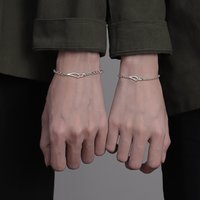 Water Drop Bracelet Pair Couple Style Niche Design Jewelry Tear Hand Accessories Qixi Festival Gift Girlfriend