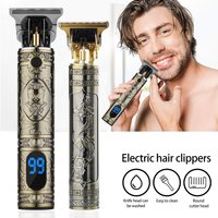 New In Vintage T9 0MM Hair Cutting Machine Trimmer Cordless Hair Finishing Beard Clipper For Men Electric Shaver Razors USB