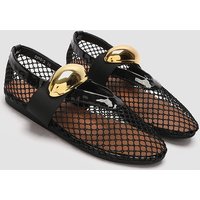 Genuine Leather Ballet Flats (Breathable Mesh & Adjustable Buckle, Comfortable Slip-On Shoes For Women)