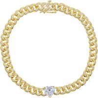 Women's Jewelry Hip Hop New Heart Shaped Cuban Chain Anklet With Diamonds And Full Diamond Ladies Chain Foot Jewelry