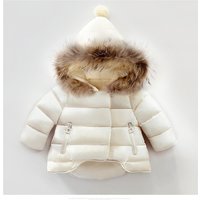 Cotton Padded Jacket Clothing Thickened Winter Warm Hand Stuffed Cotton Large Fur Collar Cotton Coat
