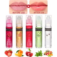FAFAMOON bead Lip Oil moisturizing moisturizing lipstick liquid hydrating ball mouth oil  dry crack colorless transparent