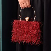 fashion tassel dinner bag portable banquet bag special dress handmade bag