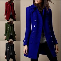 Women’s Clothing Autumn and Winter Double breasted Casual Jacket