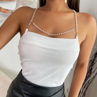 sleeveless vest bottoming tube top strap tight vest cross strap short T shirt