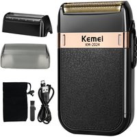 Kemei Electric Shaver For Men Waterproof Twin Blade Reciprocating Cordless Razor USB Rechargeable Shaving Machine Barber Trimmer