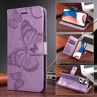 Embossing Butterfly Book Case Samsung Galaxy A13 A23 A33 A53 A73 A12 A22 A32 A52 A51 A30 A50 A21S PU Leather Flip Co