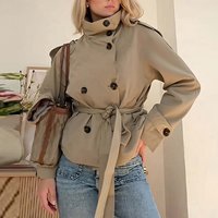 Double-Breasted Belted Trench Coat โ Slim-Fit Short Jacket For Women, Lightweight & Wrinkle-Resistant (S-3XL, 3 Classic Colors)โ