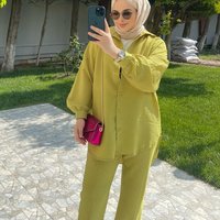 Clothing Spring Summer Fashion Loose Wrinkled Cloth Long Sleeved Shirt Trousers Suit