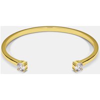 Personality Chic Minimalist Double Zircon Open Copper Plated K Gold Bracelet Bracelet