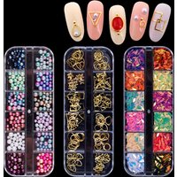 Gwong Multi Pattern Nail Art Rivet Sticker Women Fingernail Manicure DIY Decal Decor