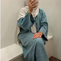 Women's Clothing Closed Robe Women Dress Islamic Clothing Plain Dubai Robe