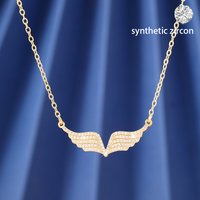 Zirconium Angel Wing Necklace Light Luxury Fashion Versatile Elegant Jewelry