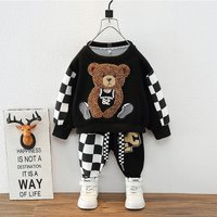 Mother& Set Little Bear Cartoon Tide Brand Two piece Casual Fashion