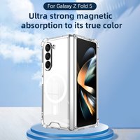 Applicable to Samsung zfold6 anti drop magnetic mobile phone case transparent 2 1 4 folding