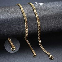 Chain Necklaces Punk Stainless Steel Necklace For Men Women Gold Chain