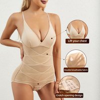 Postpartum Shapewear Bodysuit – Adjustable Tummy Control & Bust Support Full Body Shaper – Slimming Compression Girdle