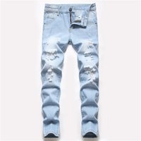 Kids’ Clothing Boys Special Straight Leg Ripped Trousers Washed Non Stretch Denim