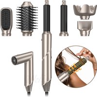 New hot air comb multifunctional six in one foldable hair dryer curling iron automatic styling comb straight hair comb