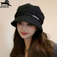 Fishermans Hat Autumn Winter Octagonal Beret Solid Show Face Small Basin Hat Temperament Versatile Pile Hat
