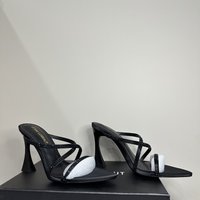 Test Goods Summer Arrival Satin Toe Sandals Sexy Elegant Wedge Heels Mature Sophisticated Look