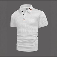 Men's Summer Patchwork Checkered Casual Sports Polo Shirt Short Sleeved Fashion Top For Men