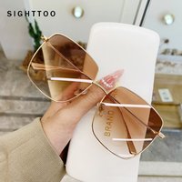 Sighttoo 2022 Sunglasses Rimless Square Fashion Glasses Fashion Personality Shades Gradient Eyewear UV400