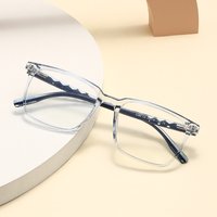 New Goggles Fashion Square Men's and Women's TR90 Frame Anti Blue Light Glasses Flat Mirror 2380